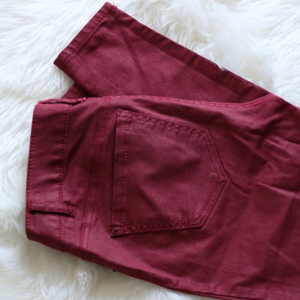 Bisou Bisou Maroon skinny jeans